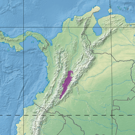 Map depicting the location of the Magdalena Valley dry forests (in purple)