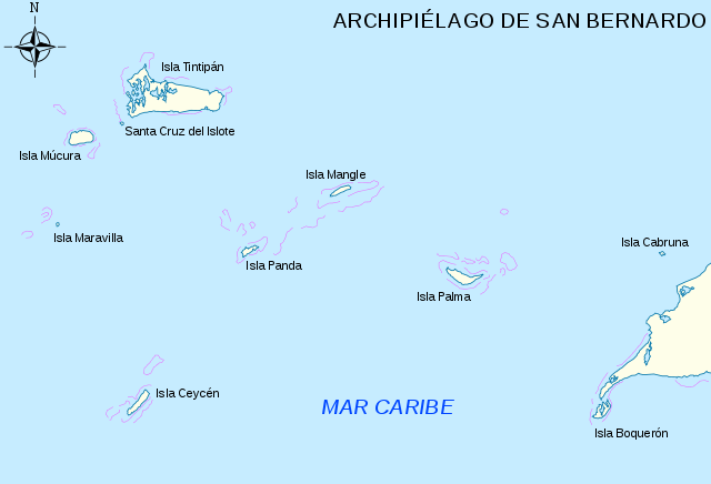 Map of San Bernardo Archipelago