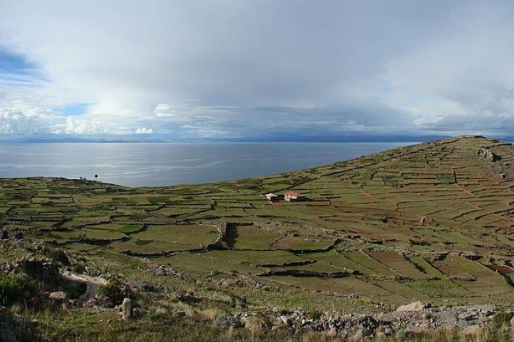 Amantaní Island panorama, Lake Titicaca, Peru