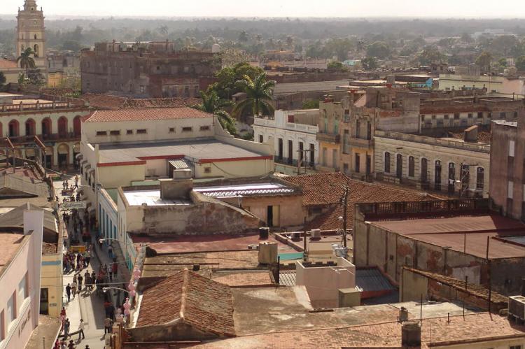 Rooftops view and Maceo Street, Camagüey , Cuba
