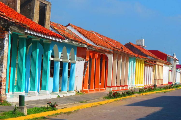 Houses in Tlacotalpan, Veracruz, Mexico