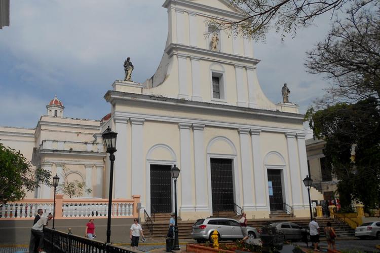 Cathedral of San Juan Bautista in San Juan, Puerto Rico, is one of the oldest churches in the Americas