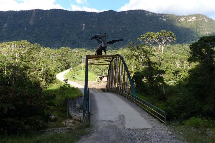Cordillera del Condor bridge over the Nangaritza River, Ecuador