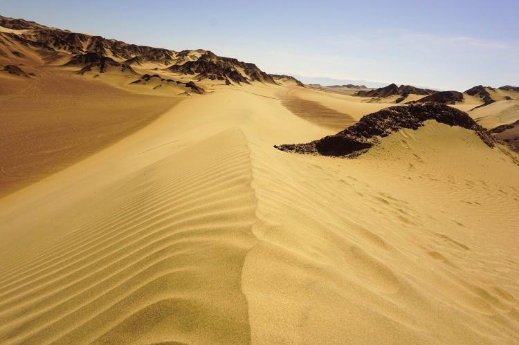Sand dunes in Ica desert, Peru
