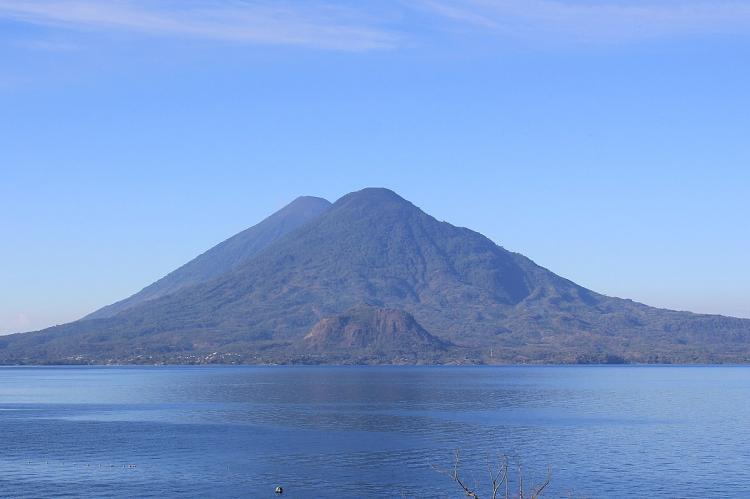 Lake Atitlán, Volcan Toliman and Volcan Atitlán in the Guatemalan Highlands of the Sierra Madre de Chiapas