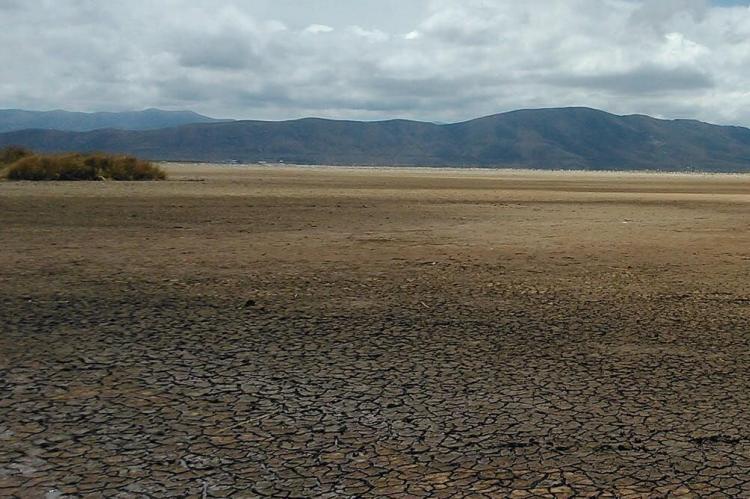 Lake Poopó at a low point in early 2016 (Bolivia)