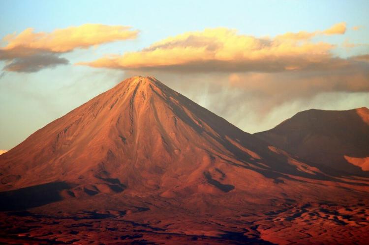 Licancabur volcano at sunset, Atacama, Chile