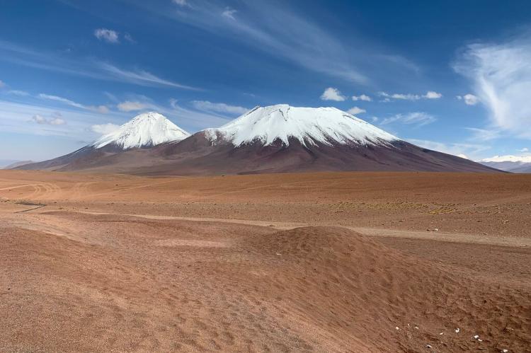 Licancabur and Juriques Volcanoes, Chile Bolivia border