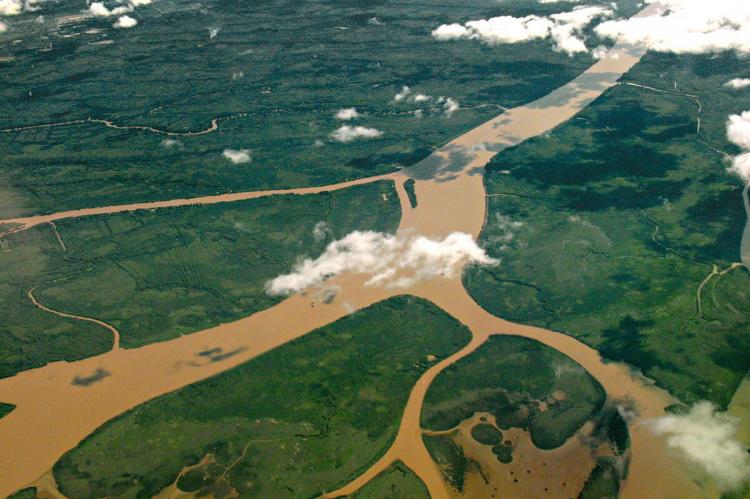 Aerial view of Lower Paraná Delta, Argentina