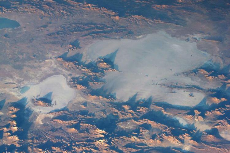 NASA photo of Salar de Uyuni and the smaller Salar de Coipasa, June 4, 2014