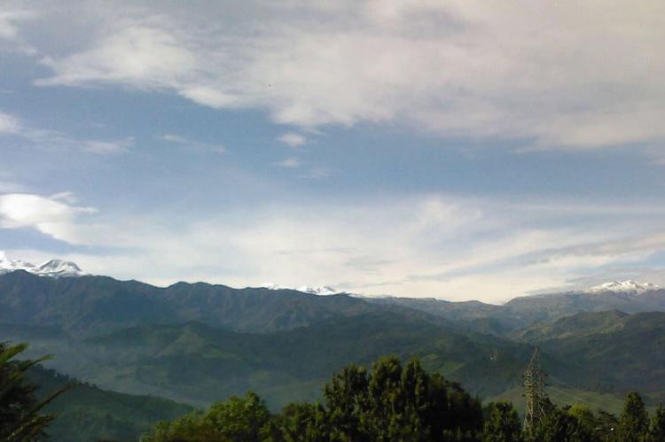 El Ruiz nevado (left), Santa Isabel nevado (center), Santa Rosa range or páramo (right), Colombia