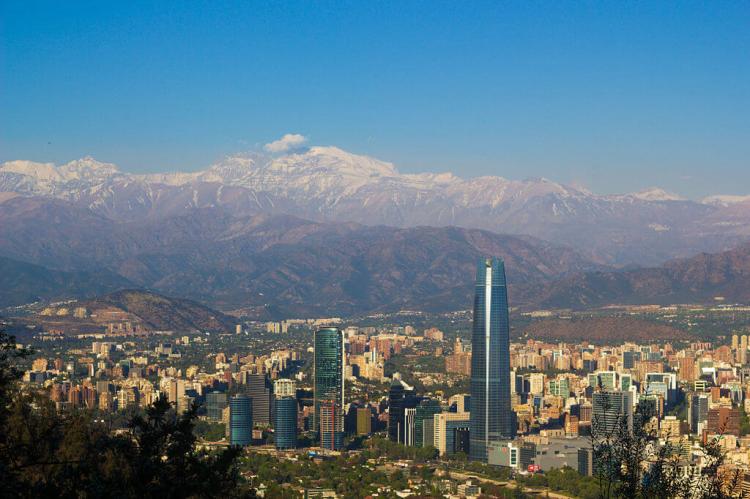 Santiago skyline landscape, Chile