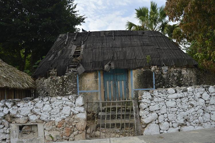 Typical Yucatan house, Dzitas, Yucatan, Mexico