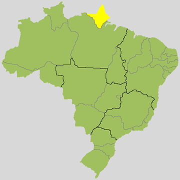 Location map for Amapá state, Brazil