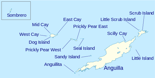 Anguilla islands location map