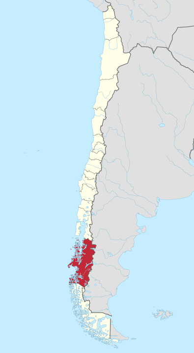 Map of Región Aysén del General Carlos Ibáñez del Campo - via Wikimedia Commons