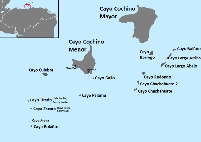 Map depicting Cayos Cochinos Marine Park, Honduras