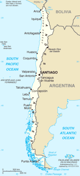 CIA map of Chile