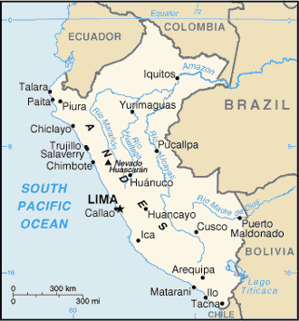 CIa map of Peru