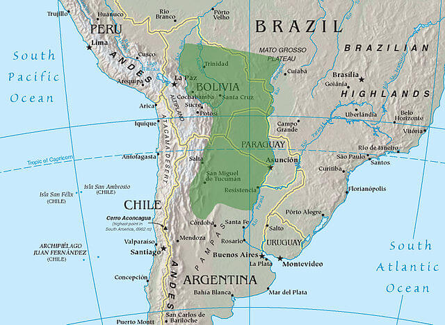Gran Chaco approximate location
