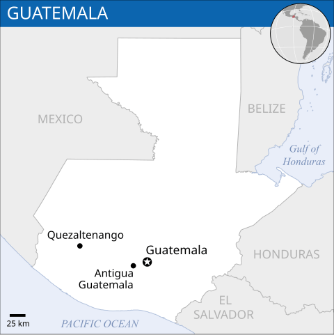 Guatemala location map.