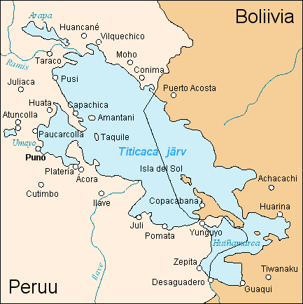 Map of Lake Titicaca