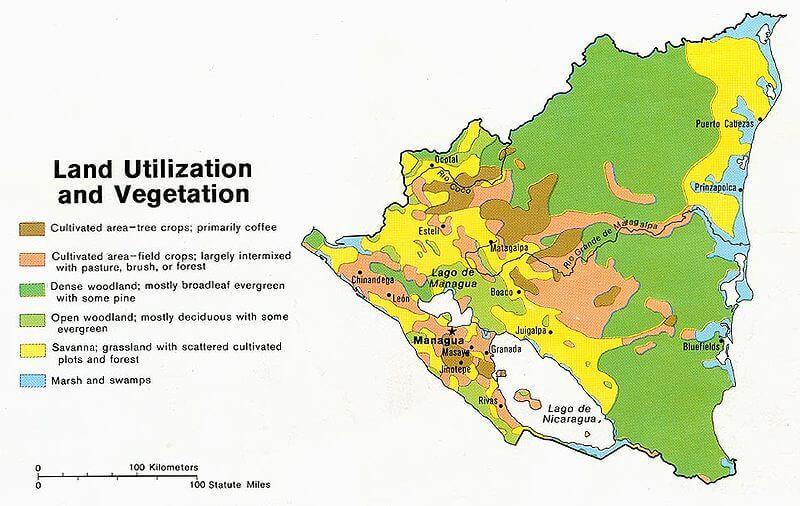 Nicaragua land use map