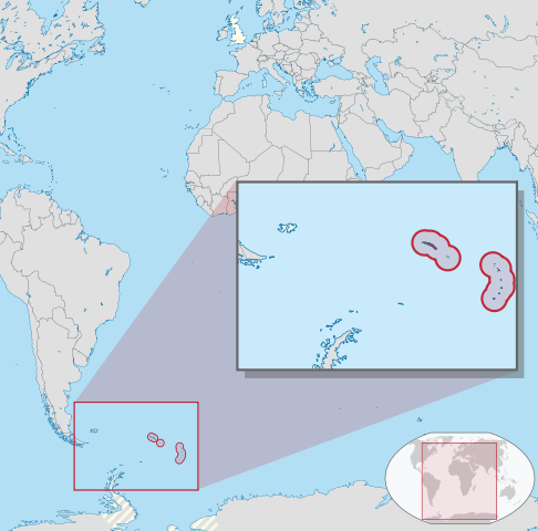 Location Map of South Georgia and the South Sandwich Islands