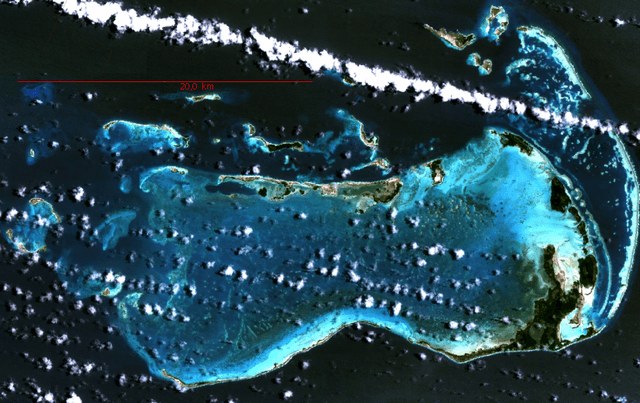 NASA WorldWind screenshot of Los Roques, Venezuela