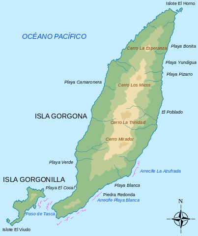 Map of Gorgona Island