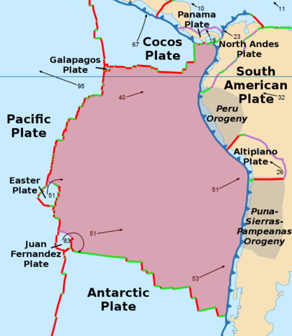 A map of the Nazca Plate - via Wikimedia Commons