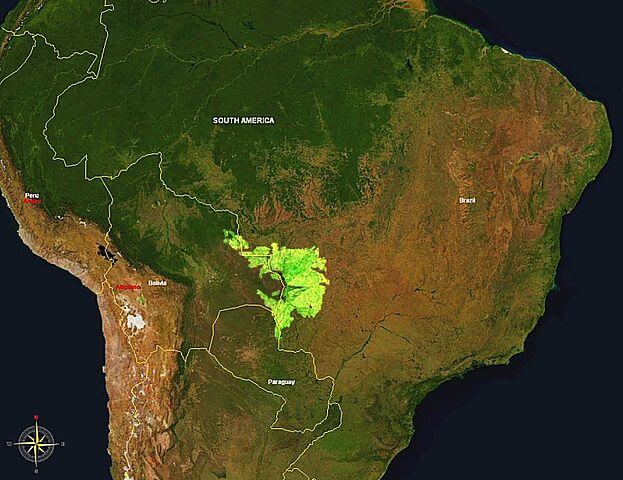 Pantanal location map