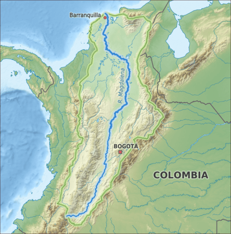 Rio Magdalena map
