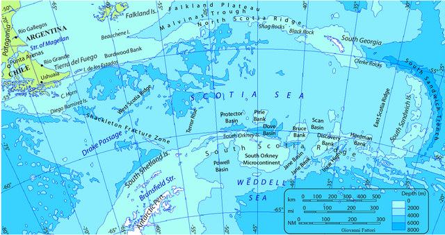 Map of the Scotia Sea