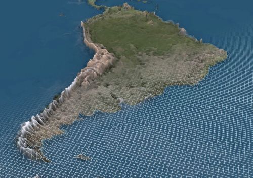 South America: Andes 3d Map