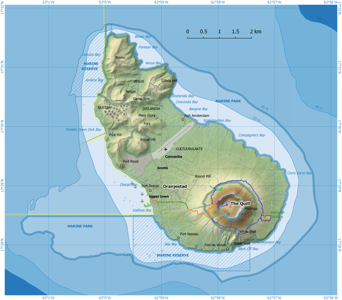 Sint Eustatius National Marine Park map - via Wikimedia Commons