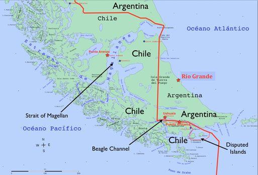 Tierra del Fuego Map