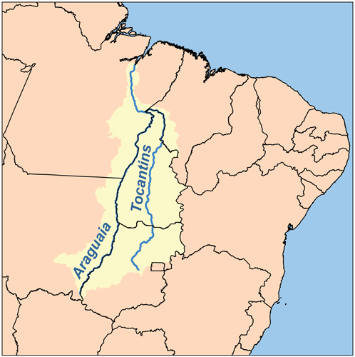 Map of the Tocantins Watershed