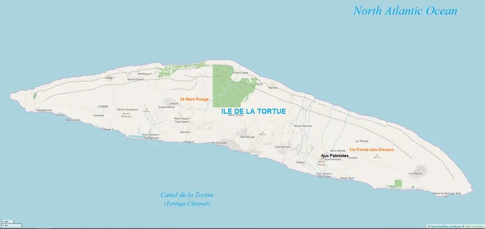 Commune map of Tortuga.