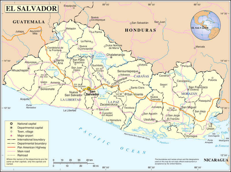 Map of El Salvador