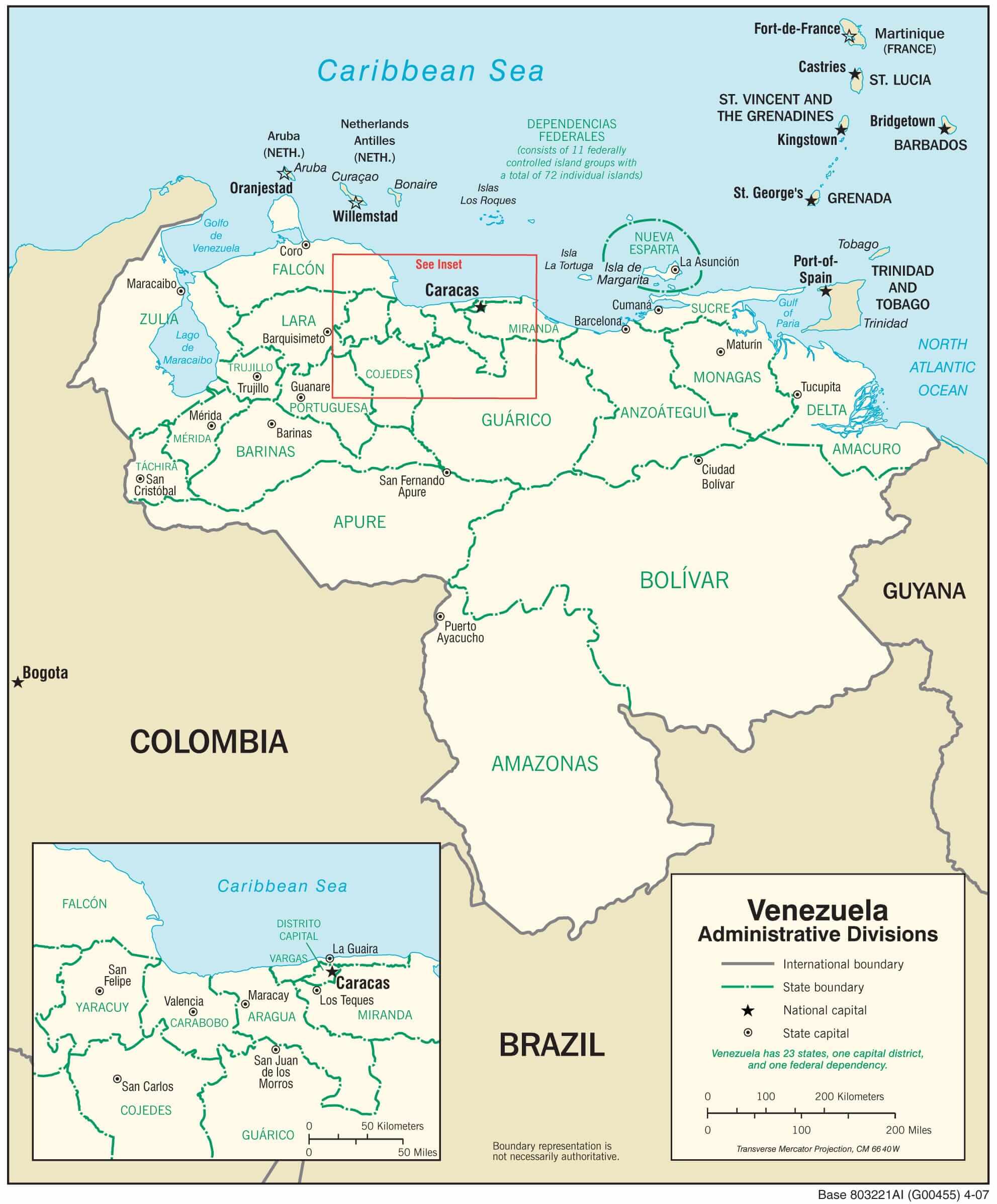 Venezuela administrative map