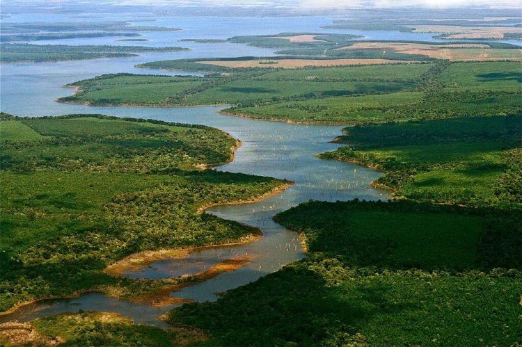 Aerial view of the Iberá Wetlands, Argentina