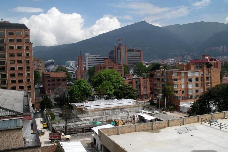 Andes mountains over Bogota, Colombia