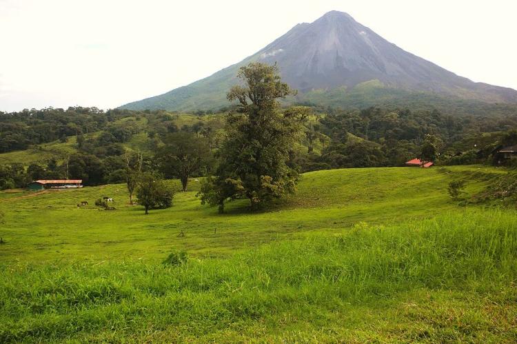 Arenal volcano from the northeast, Costa Rica