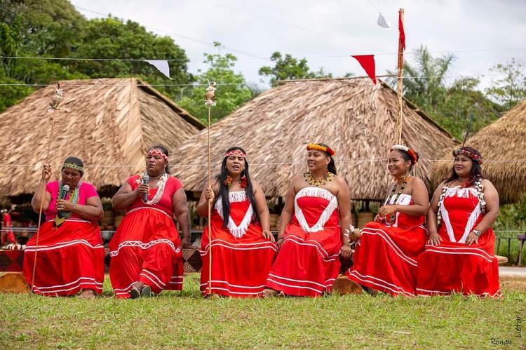 Ancestral ceremony palikur in french Guiana