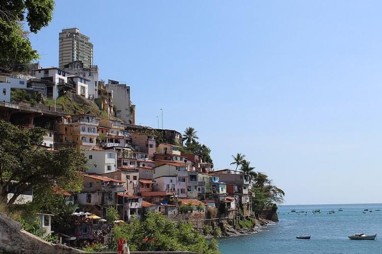 Bairro da Gamboa de Baixo on the shores of Todos os Santos Bay, Salvador, Brazil