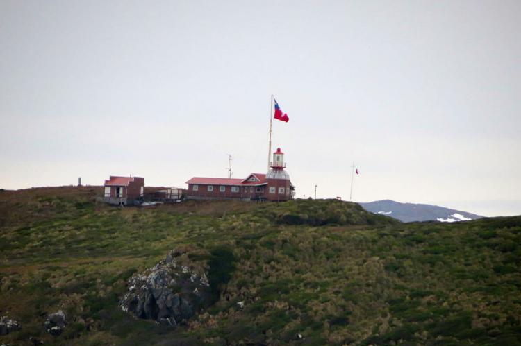 Naval House and Lighthouse in Cabo de Hornos (Cape Horn), Chile 
