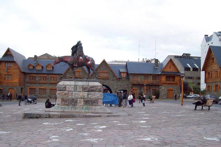 Central square in Bariloche, Argentina