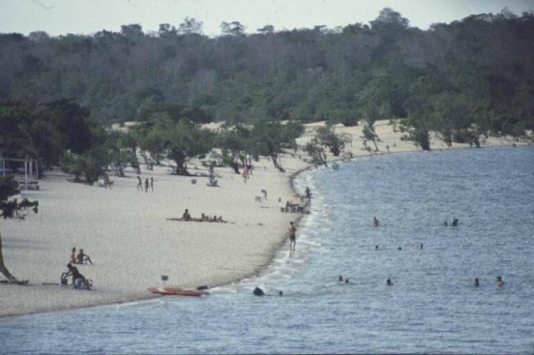 Beach on the banks of the Purus River, Brazil