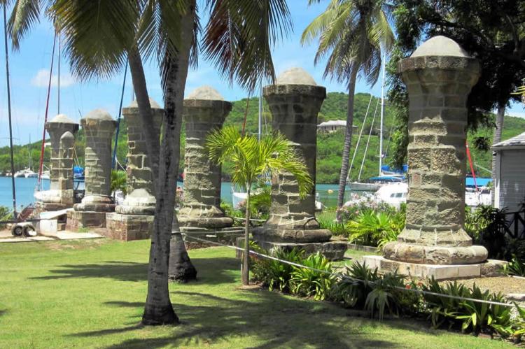 Boat House Pillars at Nelson's Dockyard, Antigua